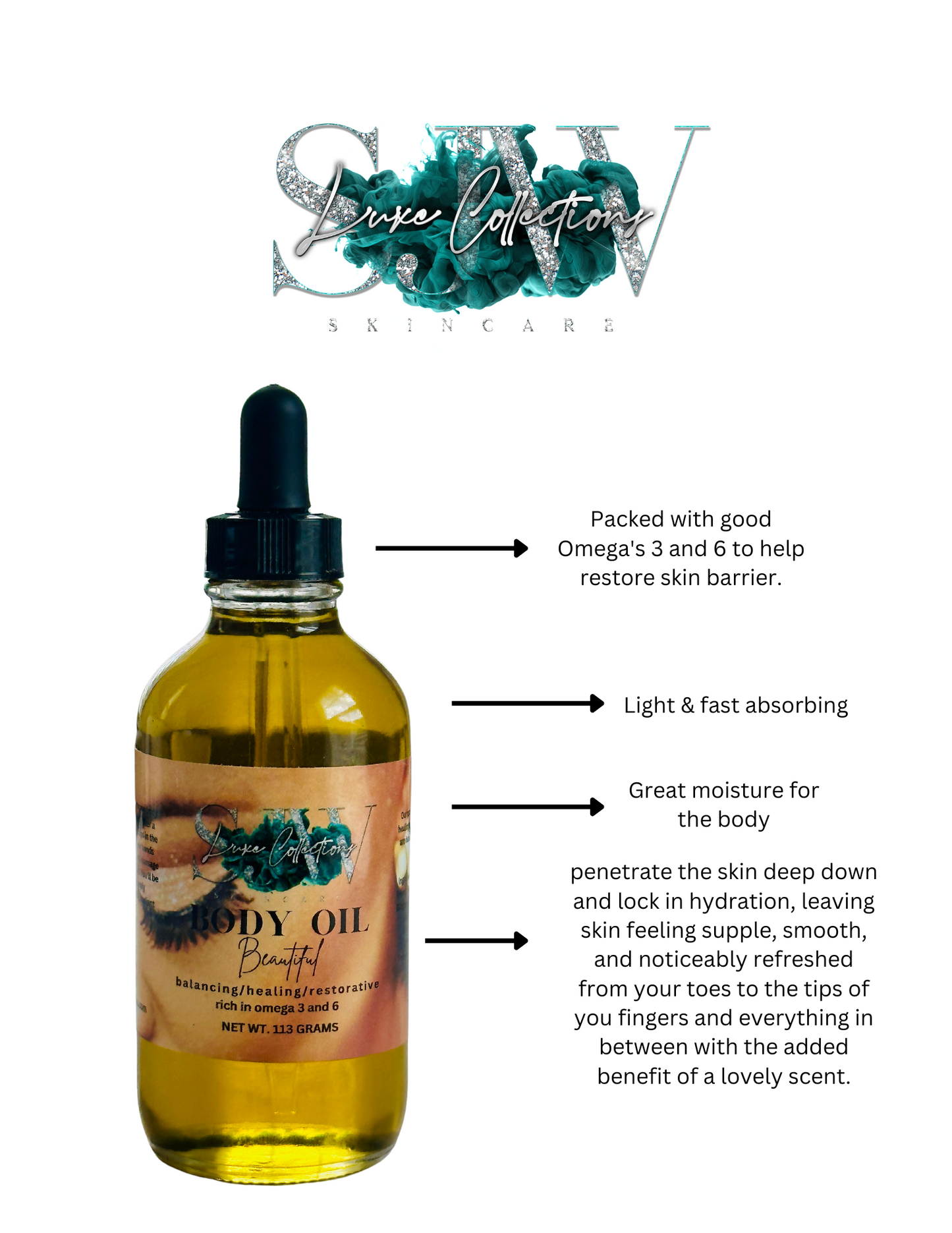 Beautiful Luxury Body Oil (Premium Scent)