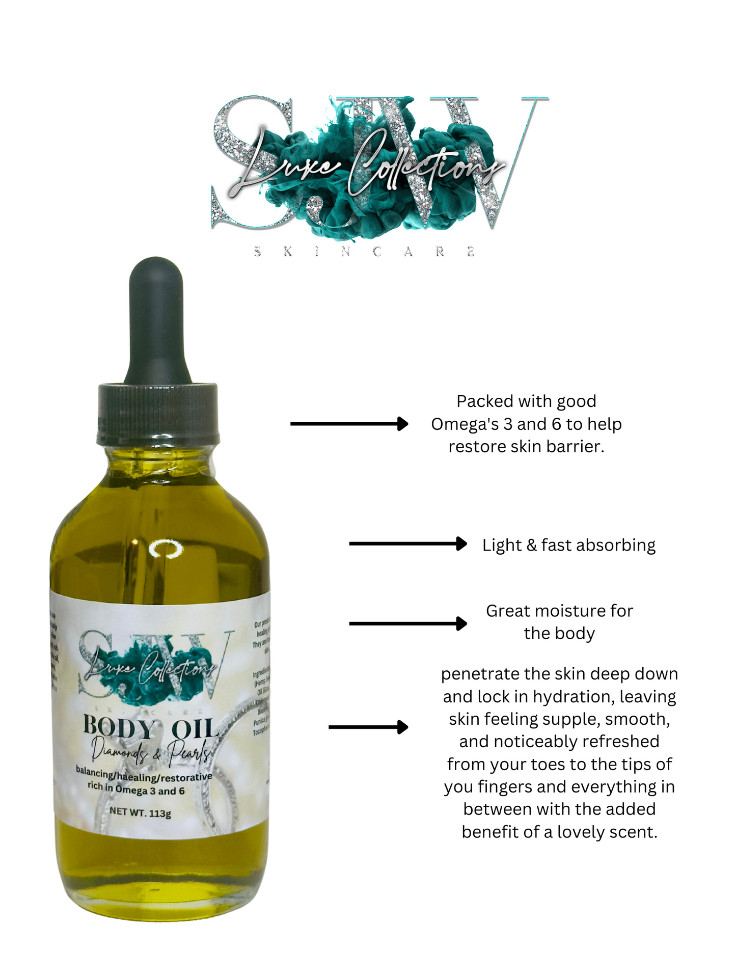 Diamonds & Pearls Luxury Body Oil
