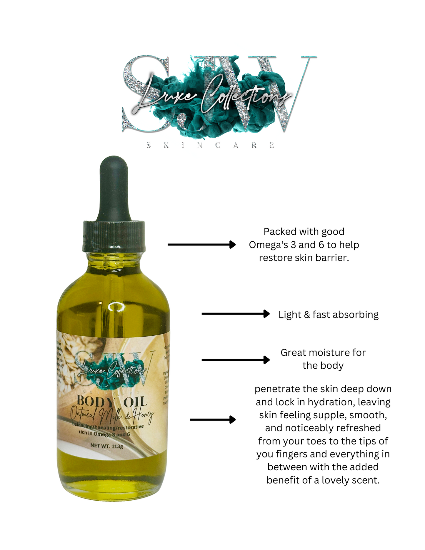 Oatmeal Milk & Honey Luxury Body Oil