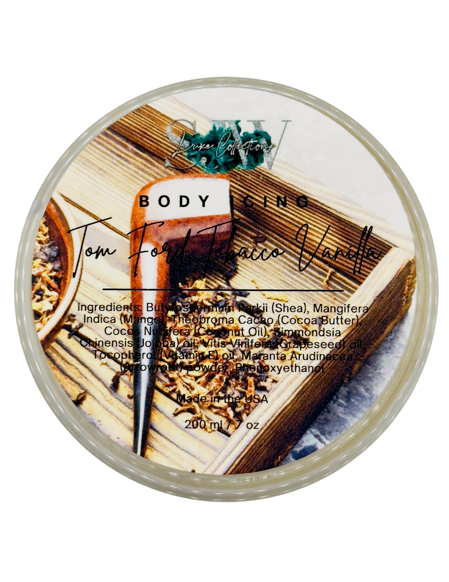 tobacco vanilla body butter and sweet vanilla with shea butter for lasting hydration. Tobacco & Vanilla Whipped Body