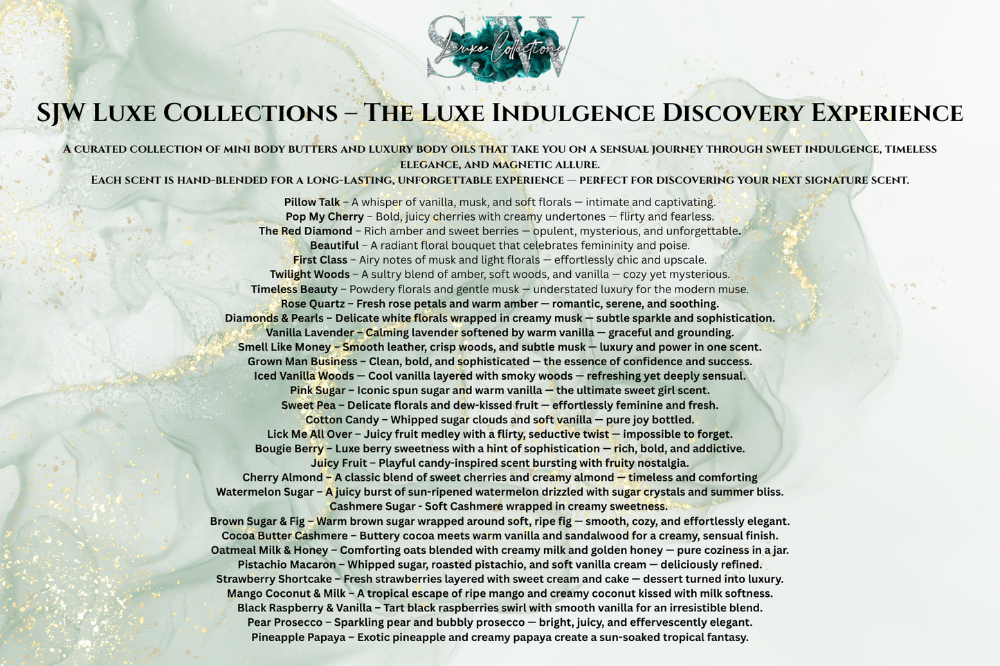 SJW Luxe Collections - The Luxe Indulgence Discovery Experience